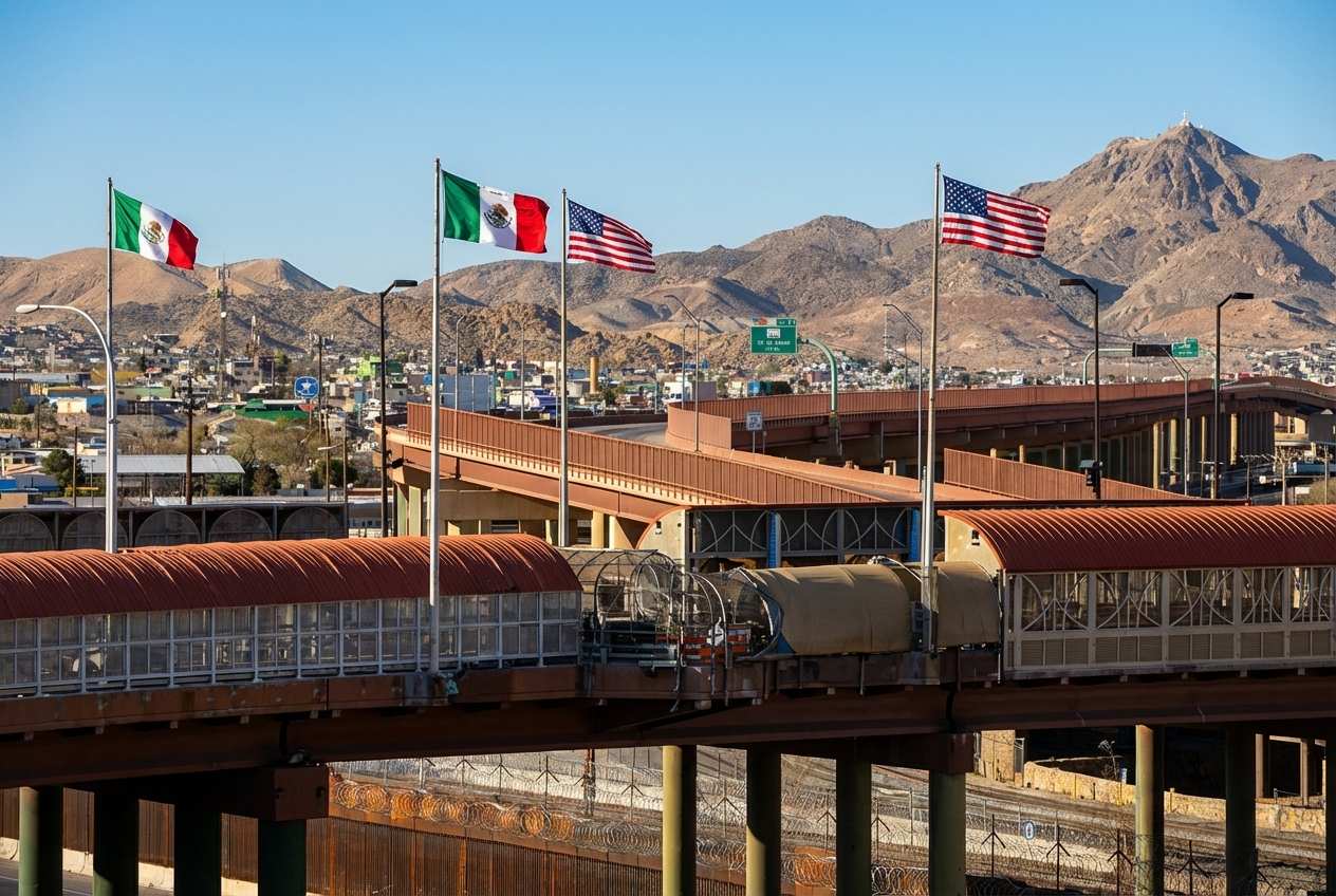 Puentes internacionales entre Ciudad Juárez México y El Paso Texas